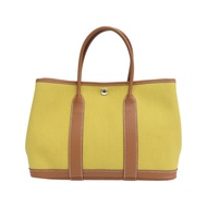 青檸色 TC牛皮 帆布 Garden Party 30 肩背包 Z刻【HERMES 愛馬仕】 H069573CK