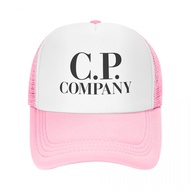 C.P. Company logo (2) Adult Grid Net Hat Trucker Men's Women's Flat Brim Baseball Cap High-Stiff Mes