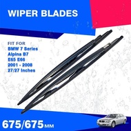 Front Wiper Blades For BMW 7 Series E65 E66 2002 - 2008 Windshield Brush Car Accessories 730i 740i 7