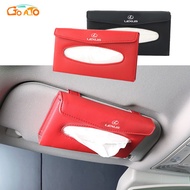 GTIOATO Car Sun Visor Leather Tissue Storage Box Case Auto Paper Towel Tissue Box Automobile Napkin Paper Holder For Lexus IS250 UX200 ES250 ES300H IS300 IS350 IS300H RX270 NX200T UX250H LC RC