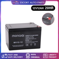 E-Bike Battery 12V 12Ah 20HR 12V12A/12V8A EBike UPS Battery Power Kingdom PS12-12 Rechargeable