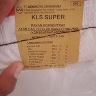 PTR Pakan Ayam KLS Super Wonokoyo Konsentrat Ayam Petelur Protein 35%