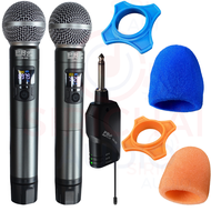 ไมค์ลอยUHFคู่ PROPLUS RM888 อลูนิเนียม LED ปรับความถี่