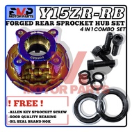 CNC REAR SPROCKET HUB SET Y15-ZR Y15 Y15ZR SIAP DENGAN SPROCKET SCREW BEARING DAN OIL SEAL