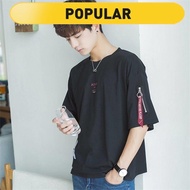 baju t shirt lelaki murah viral baju kaos lelaki T-Shirt Gaya Hong Kong Lelaki Lelaki Baju Longgar Lengan Pendek Trend Musim Panas Lengan Separuh Pakaian Lelaki Trend Jenama Versi Korea