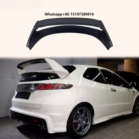 For Civic Type R FN2 07-11 MUG Style Fiberglass Unpaint Rear Spoiler Wing