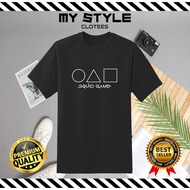 SQ Game logo print t shirt 100% cotton/baju squid game