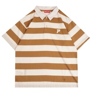 Problem Club - Rugby Pujo - Brown White Polo Shirt Rugby Polo Shirt