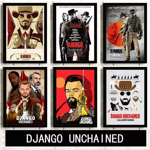 Django Unchained Western Cowboy Movie HD Wall Art Print - Oscar-Winning Film Decor Poster