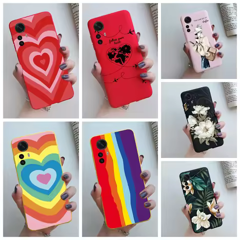 For Xiaomi 12 Pro 5G Case Xiaomi 12 Lite Fundas Love Heart Rainbow Soft TPU Phone Case For Xiaomi Mi
