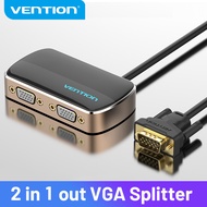 Vention VGA Switch 2 in 1 out 2 Port VGA Video Adapter Manual Switcher for PC Laptop Desktop projector Monitor 1080P HD Splitter Cable Adapter