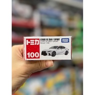 Tomica 100 Lexus Is 350F Sport model car in White
