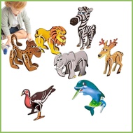 3D Animal Puzzles 3D 7 Patterns Foam Educational Fun Activities Kids Small Puzzles for Birthday Home
