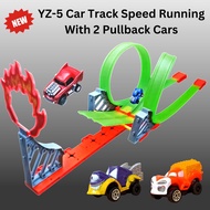 YZ-5 CAR TRACK SPEED RUNNING WITH 2 PULLBACK CARS