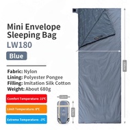 ถุงนอน LW180 ต่อกันได้ สําหรับตั้งแคมป์ เดินป่า กลางแจ้ง แผ่นรองนอน sleeping bag ถุงนอนผ้าฝ้ายกลางแจ
