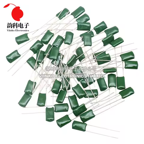 50pcs Polyester film capacitor 100V 1nF 1.5nF 2.2nF 100nF 2A471J 2A102J 2A152J 2A222J 2A392J 2A332J 