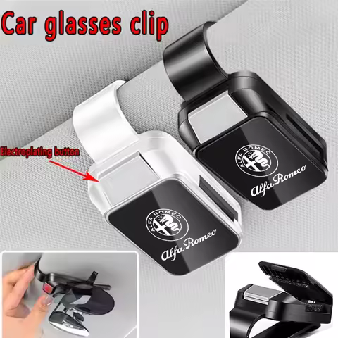 Car Sticker For Alfa Romeo 159 147 Car Interior Sun Visor Eyeglasses Holder Sunglasses Clip For Alfa