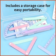 Protractor Set Magnetic Portable Math Ruler Geometry Ruler Drafting Kit Math Tools for Student Kids 