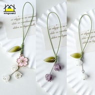 mingxuan2 Tulip Flower Mobile Phone Straps Charm Cute For Mobile Phone Lanyard Hand Rope Kawaii Keyc