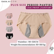 RARAKI PSP 394 Plus Size Menstrual Period Panties (Est. 80 - 160 kg) Leak Proof | Anti Bocor | Anti 
