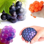 ✨ Stress Reliever Squishy Mesh Ball Grape Sensory Fruity Squeeze Toys For Kids