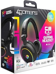 4Gamers C6-100 LED Light-Up Gaming Headset - Compatible with PS4, PS5, Xbox One, Series S, Series X 