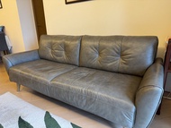 3 座位真皮梳化 at.home (高質易襯抵買, 35拆)