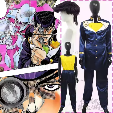 Anime Higashikata Josuke Cosplay Jo S4 Anime Crazy Diamond Costume DK School Uniform Coat Pants Funn