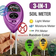 serbagrosirmurah Tester Meter Alat Ukur PH Tanah 3 in 1 Soil Analyzer