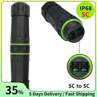 IP68 Waterproof SC Dual Core Fiber Optical Coupler Extend Fiber Optic Cable Length Flame Retardant C