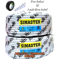 KABEL INSTALASI LISTRIK SIMASTER 2x1,5 (SNI) Kabel Asli Tembaga Murni/ Aman untuk Jalur LISTRIK RUMA