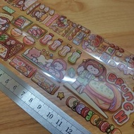 [PET分裝] 美味時分 語閑許願阿果PET膠帶套裝 自帶離型紙 寬3/6厘米 長約35cm #可DIY 咕卡磚 #透明 #手帳素材 #手賬 #相簿 #紀念册 #貼紙 # 小熊 #兔仔