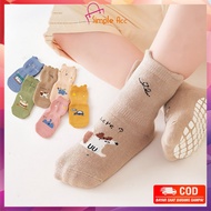 DO-P604 Animal Character Anti-Slip Baby Socks Unisex / Calf-Length Short Socks for Toddlers with Cut