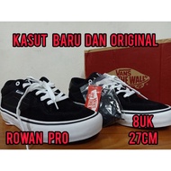 VANS ROWAN PRO BLACK/WHITE BARU DAN