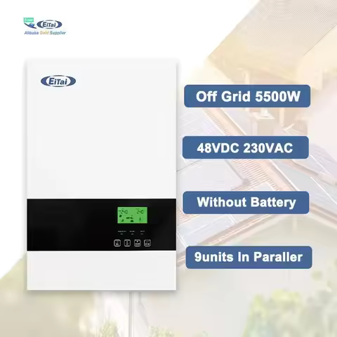 EITAI 5500w 48V Hot Sale Hybrid Solar Inverter 5.5kva Off Grid System Home Use MPPT Controller Conve