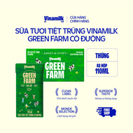 Thùng 48 hộp Sữa Tươi Tiệt Trùng Vinamilk Green Farm có đường 110ml