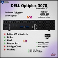 Refurbished ~ Dell Mini Pc OptiPlex 3070 ( Core i3-9th Gen ) 8GB-128GB SSD | Win-10