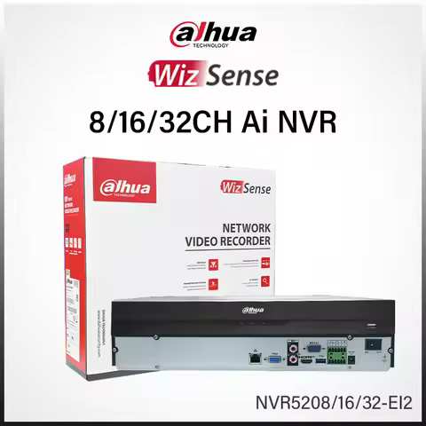 Dahua WizSense 8CH 16CH 32CH NVR NVR5208-EI2 NVR5216 NVR5232-EI2 2HDDs Smart Ai 8K Video Recorder CC