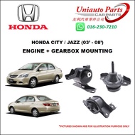 HONDA CITY SEL GD ('03 - '08) L15A AUTOMATIC / MANUAL TRANSMISSION ENGINE + GEARBOX MOUNTING (PER PI