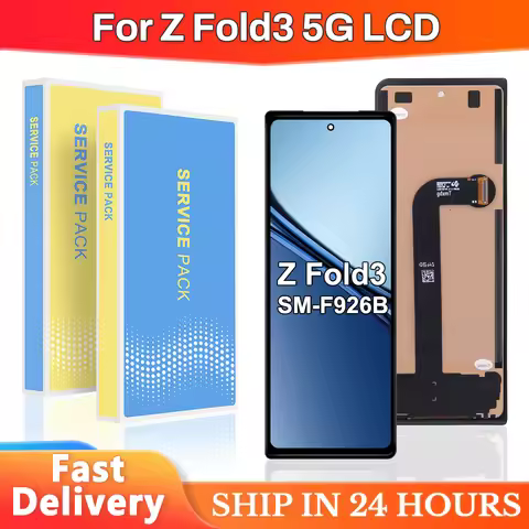 Fold3 Screen For Samsung Z Fold 3 F926 F9260 LCD Display Touch Screen Digitizer Assembly Replacement