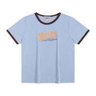 Áo Thun Marithe Jennie High Yoon Jin Letter Print Short Sleeve T-Shirt Korean Style Commute Cotton S