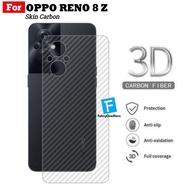 Skin Carbon Oppo Reno 8 z Transparant Garskin Belakang Handphone