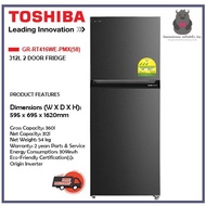 Toshiba GR-RT416WE-PMX(58) 312L 2 Door Fridge | 3 ticks ✔️ ✔️ ✔️
