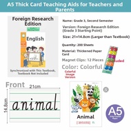 AOOCOO | Educational Vocabulary Display Cards A5 3rd-4th Grade