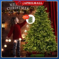 Christmas Tree Green Pine Metal Stand 4ft/5ft/6ft/7ft Dense Branches Luxury Christmas Decor Tree
