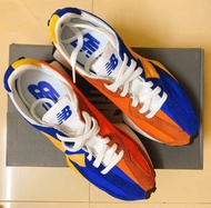新店特惠New Balance NB 327 鴛鴦百搭 低幫跑步鞋 男女同款 藍橙色