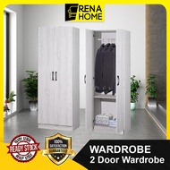 [READY STOCK + FAST SHIPMENT] 2 Door Wardrobe | Almari Baju | Almari Pakaian | Almari Murah | Ikea A