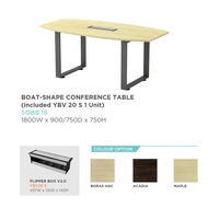 6ft 8ft 10ft 12ft 16ft Rectangular / Boat Shape Conference Boardroom Meeting Table Meja Mesyuarat