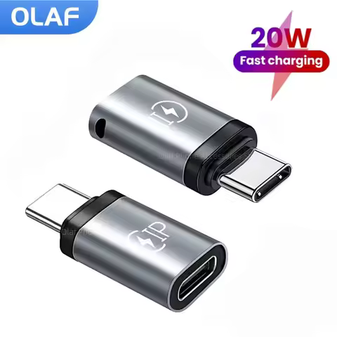 Olaf 20W Lightning Female To USB C Male Charger Adapter For IPhone 15 Pro Max Samsung Type C To 8Pin