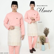 Baju Melayu Moden Ayah Anak Umar Warna Peach